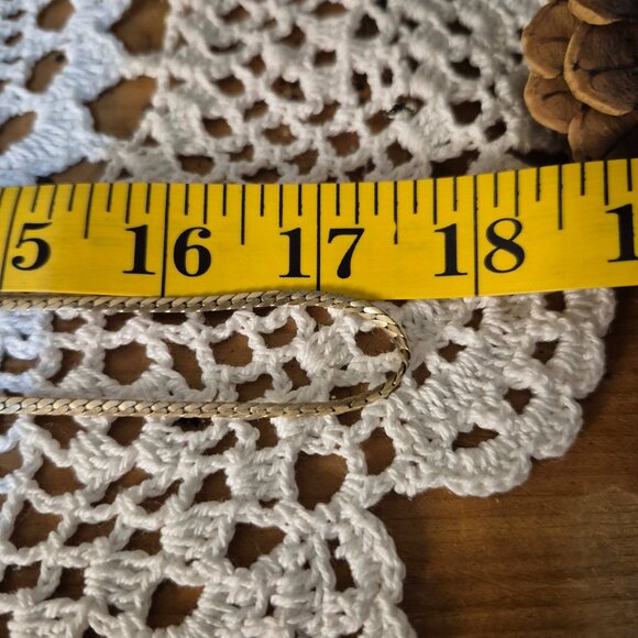 Vintage 36" Brass Snake Chain Necklace - Picture 9 of 9